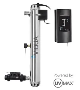 PROFESSIONNAL UV SYSTEM 20 GPM (40 mJ/cm²), PRO20 with NSF 55 Class A Certification, UV Sensor, Component Status Indicators, Amalgam Lamp with Two Year Lifecycle, Cool-Touch Fan, Flow Meter, Flow Restrictor, LightWise™ Technology